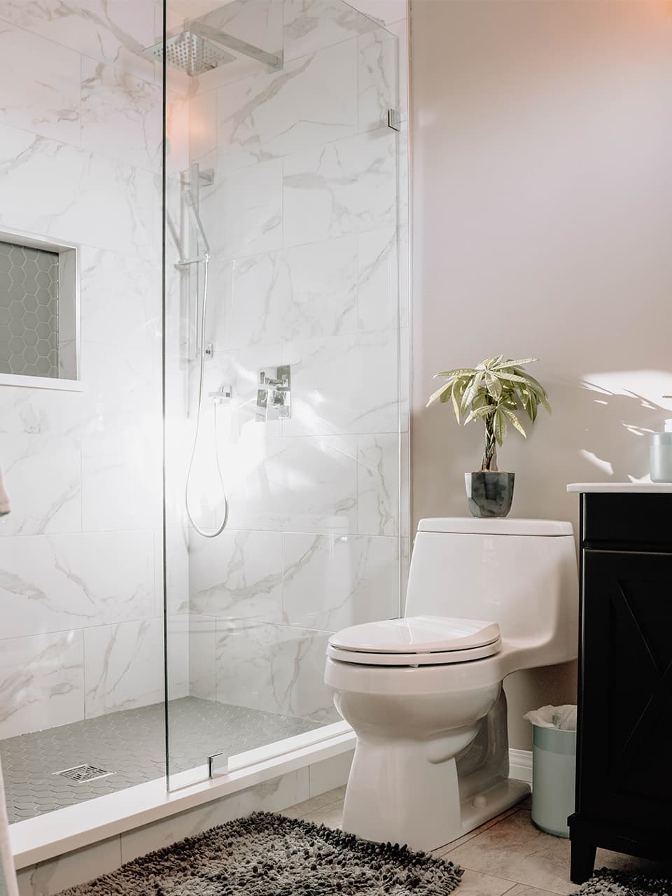 Picture of beautiful walking shower.